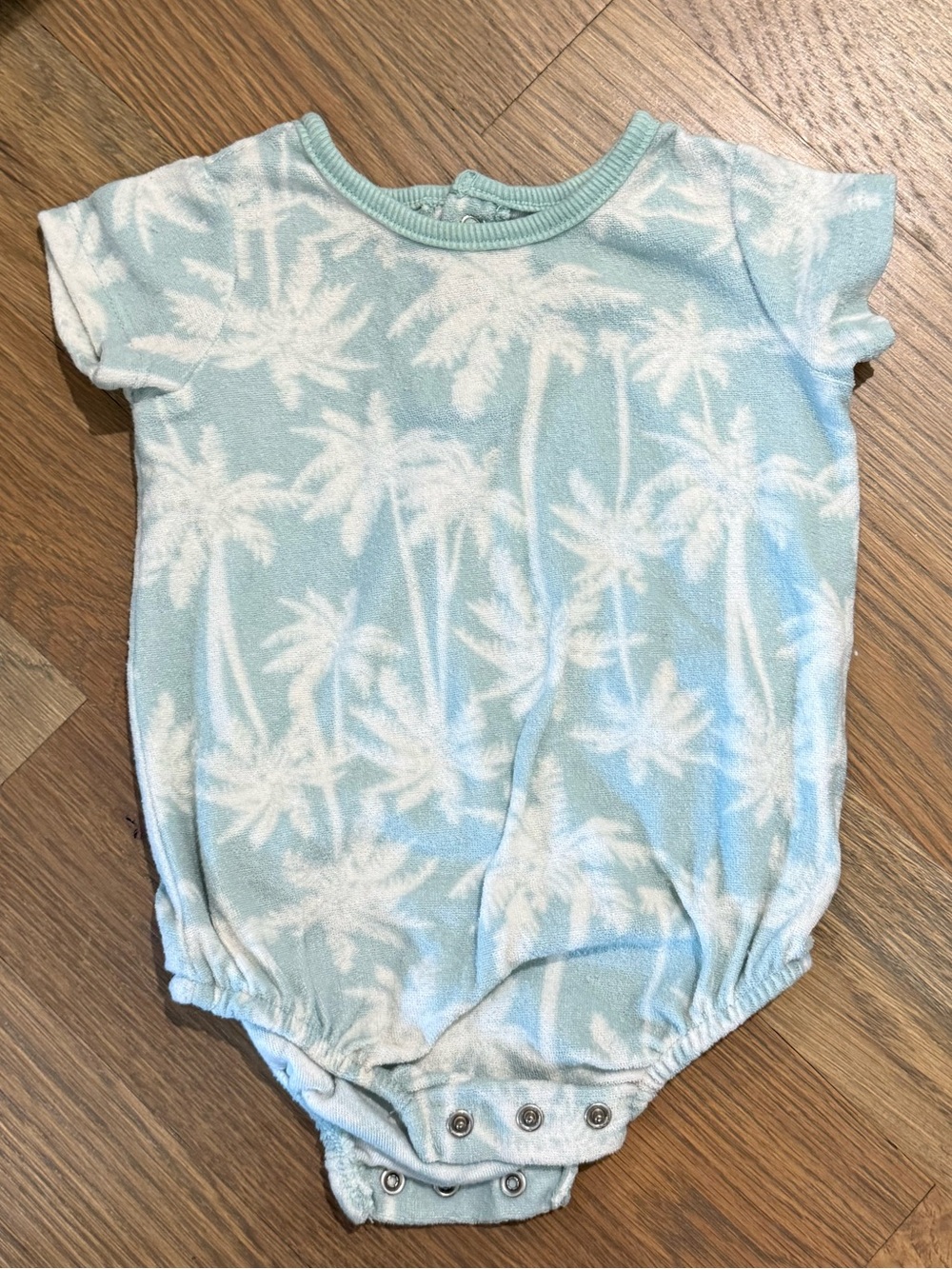 Grayson Mini Palm Tree Bodysuit in Light Blue